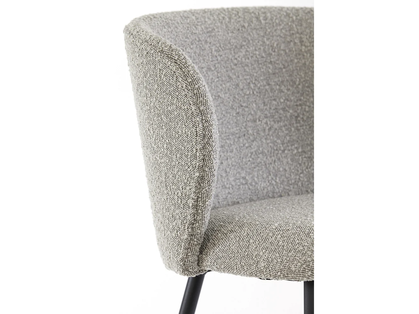 Eetkamerstoel ELYNA - 56x55x79cm - Grijs - Set van 2