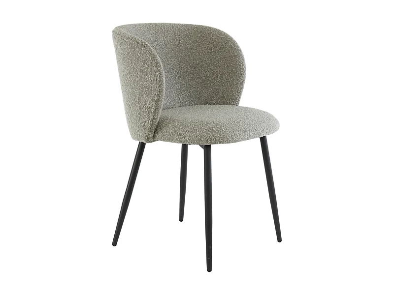 Silla de comedor ELYNA - 56x55x79cm - Gris - Juego de 2