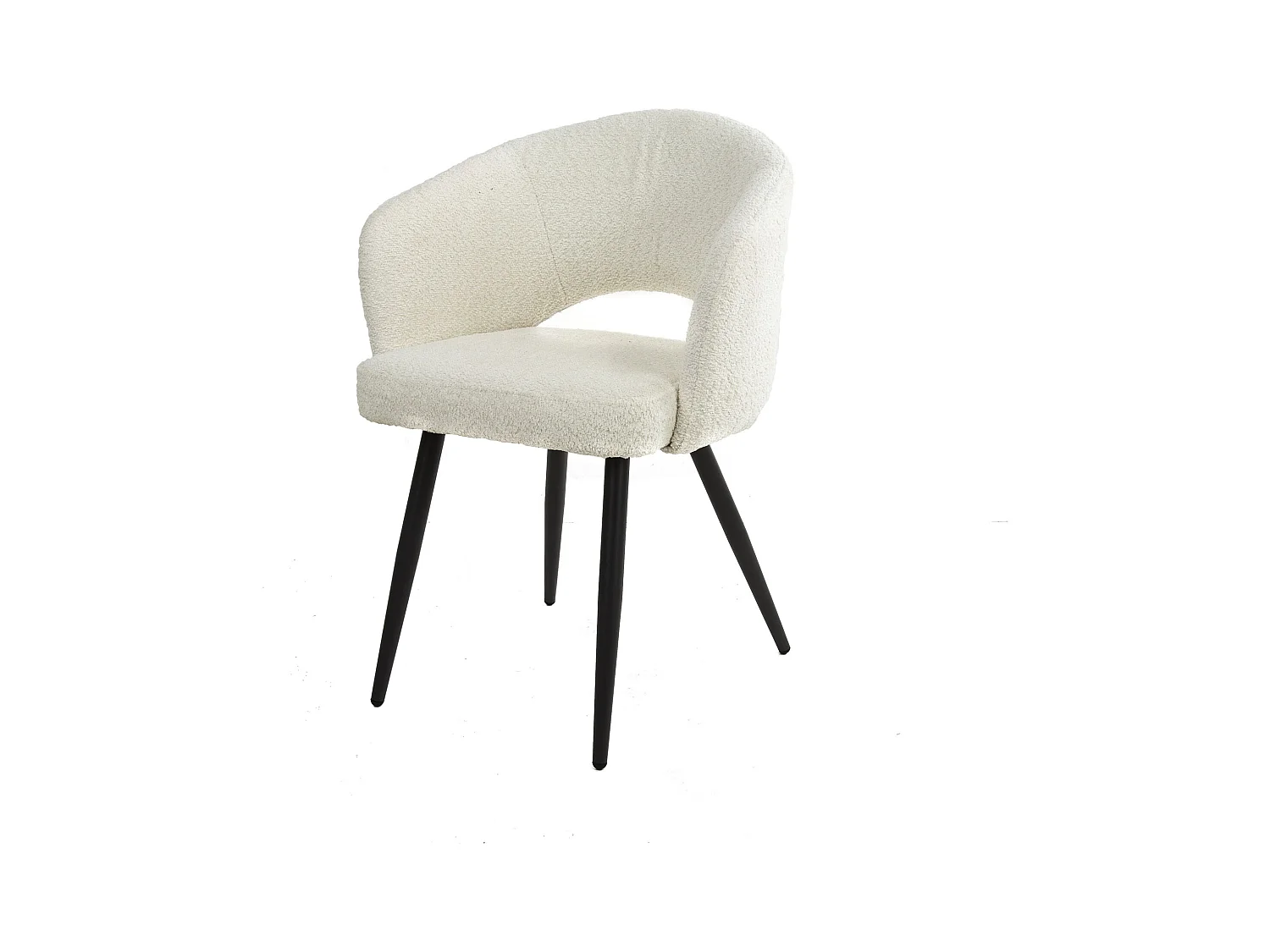 Fauteuil de salon - Boucle - Blanc - Lot de 2
