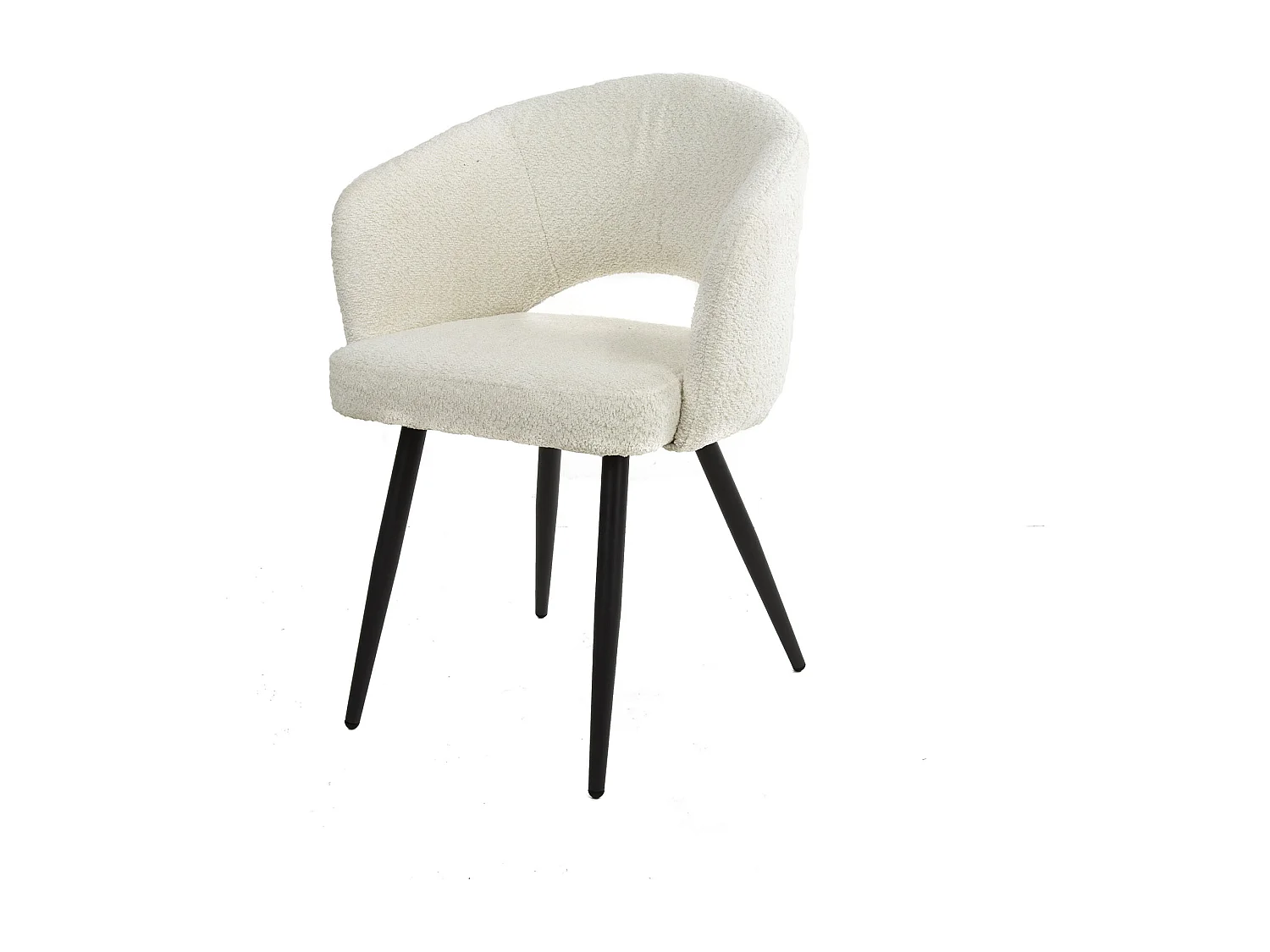 Armstoel Salon - Boucle - Wit - Set van 2