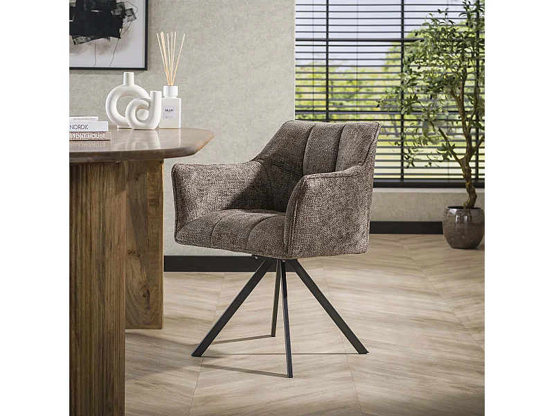 Armstoel Raster Draaibaar - 2 Stuks - Rich Taupe