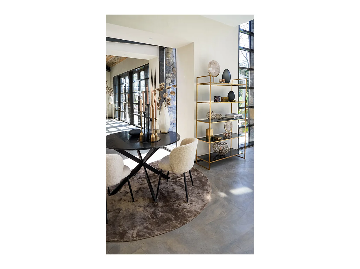 Chaise de salle à manger ELYNA - 56x55x79cm - Marron - Lot de 2