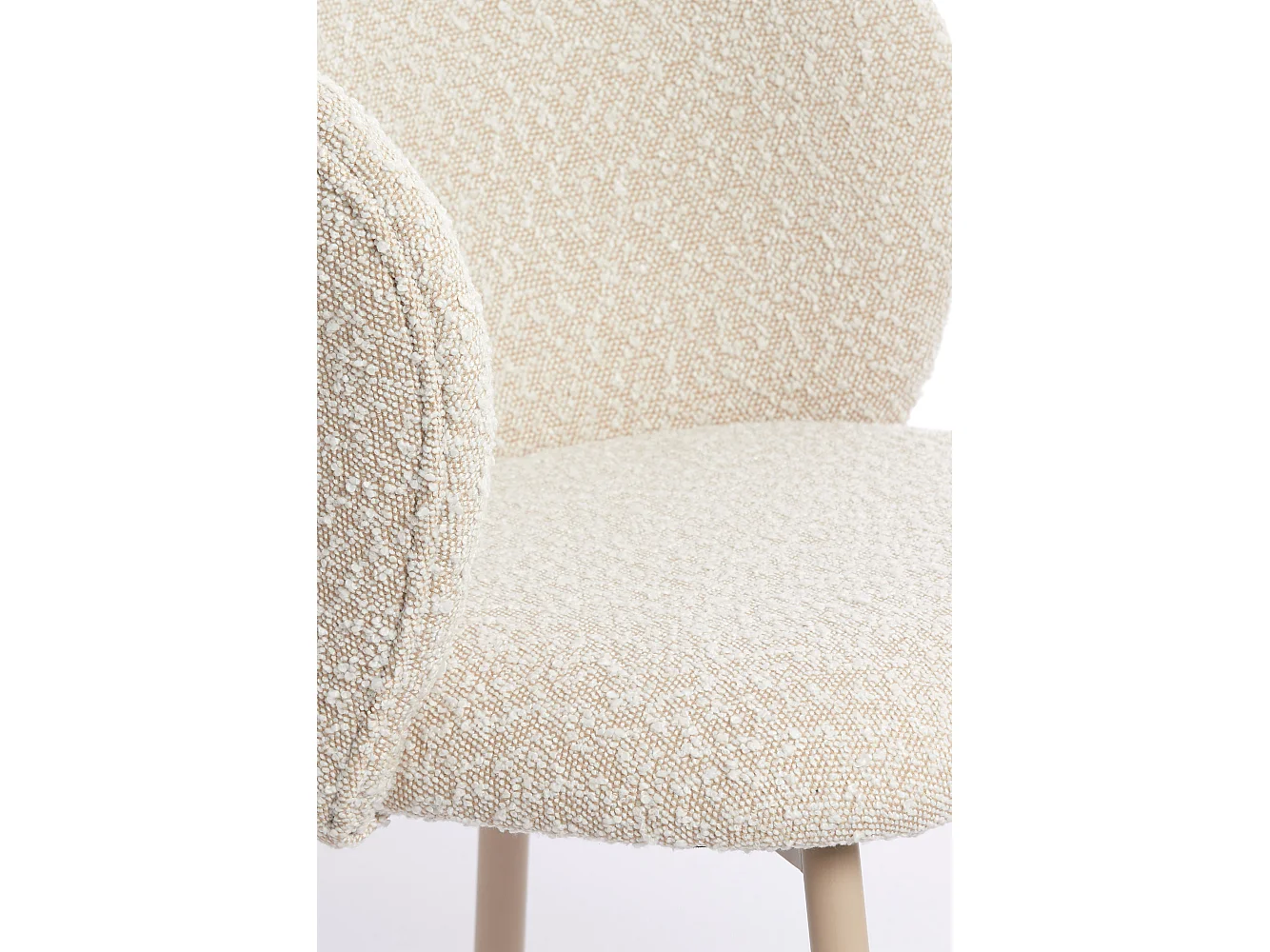 Chaise de salle à manger ELYNA - 56x55x79cm - Blanc - Lot de 2