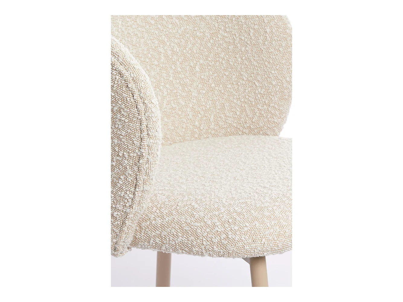 Chaise de salle à manger ELYNA - 56x55x79cm - Blanc - Lot de 2