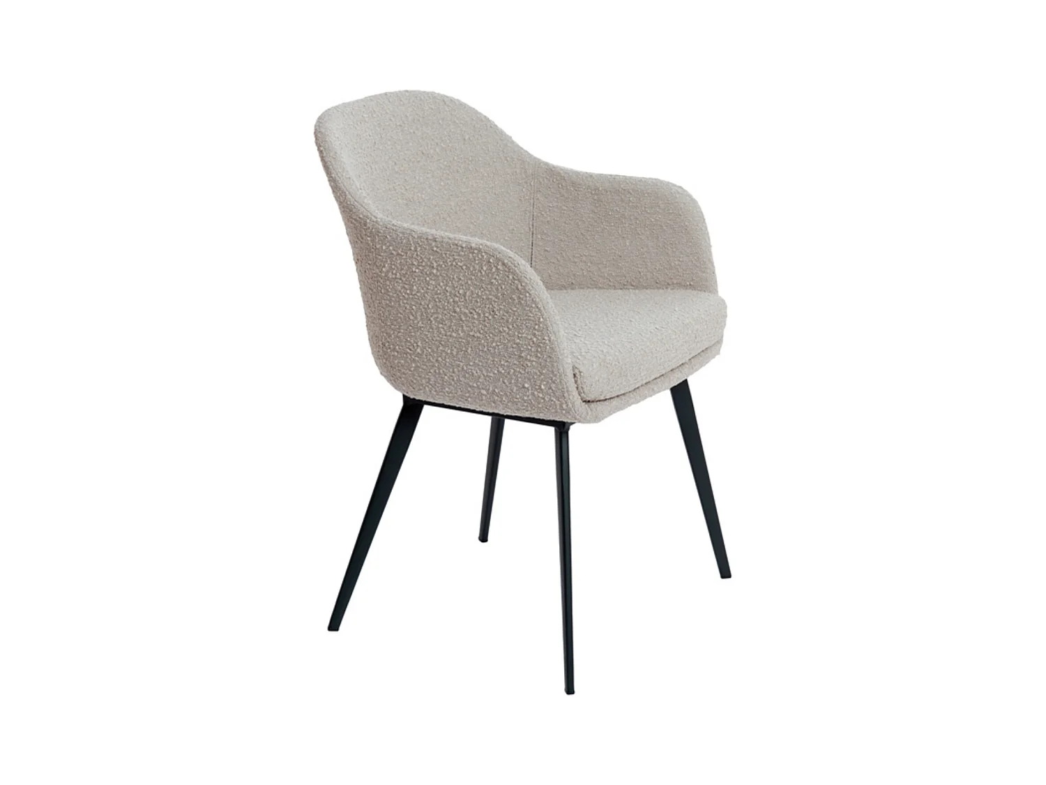 Chaise de salle à manger LEONE - 59x58,5x82cm - Marron - Lot de 2