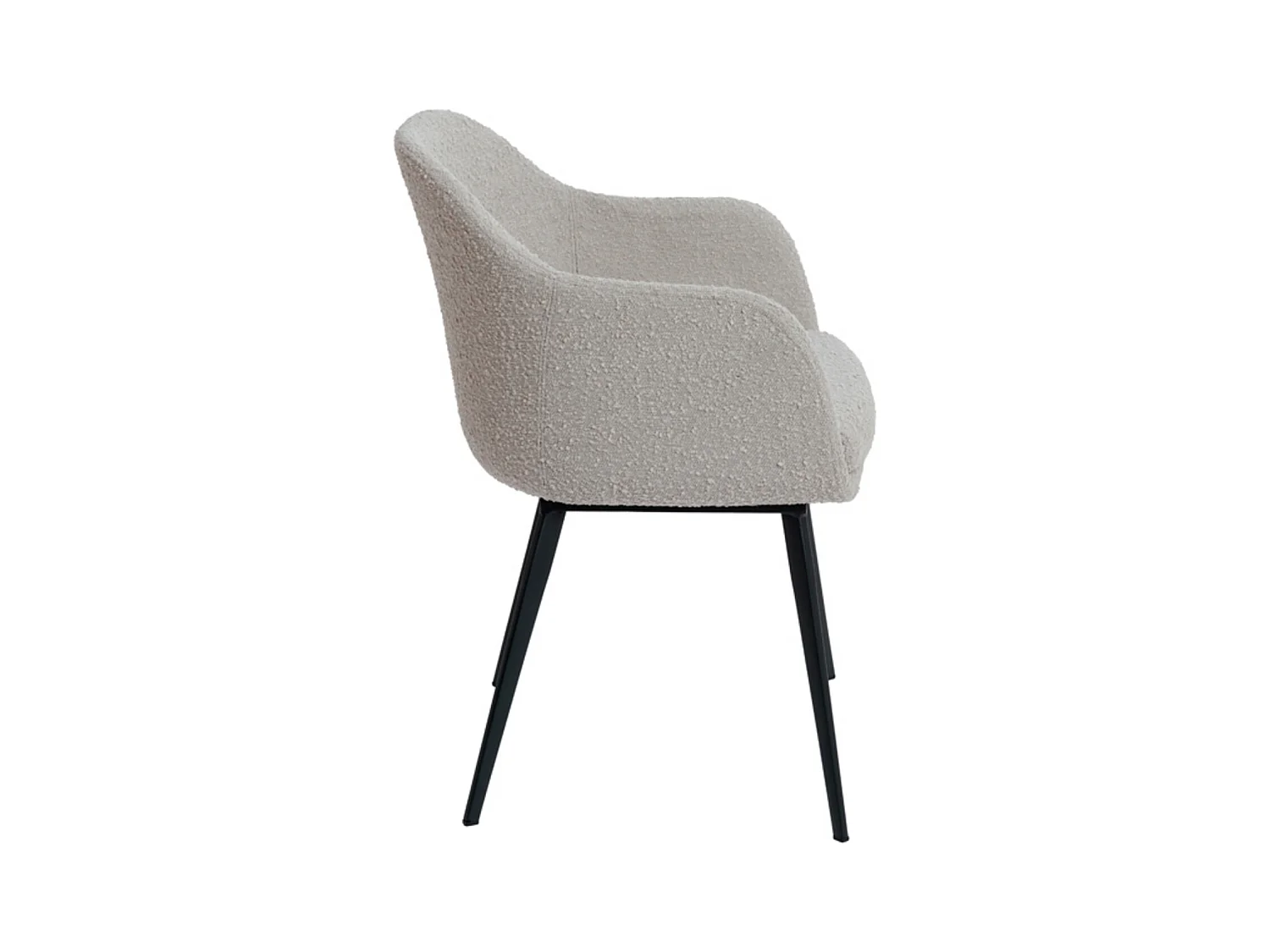 Chaise de salle à manger LEONE - 59x58,5x82cm - Marron - Lot de 2