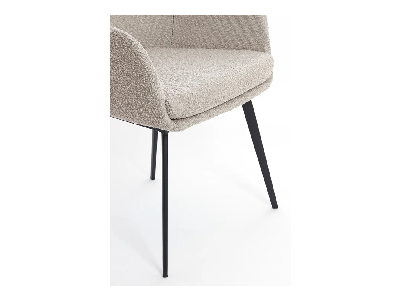 Chaise de salle à manger LEONE - 59x58,5x82cm - Marron - Lot de 2