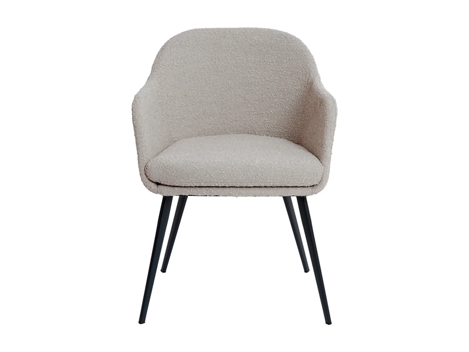 Chaise de salle à manger LEONE - 59x58,5x82cm - Marron - Lot de 2