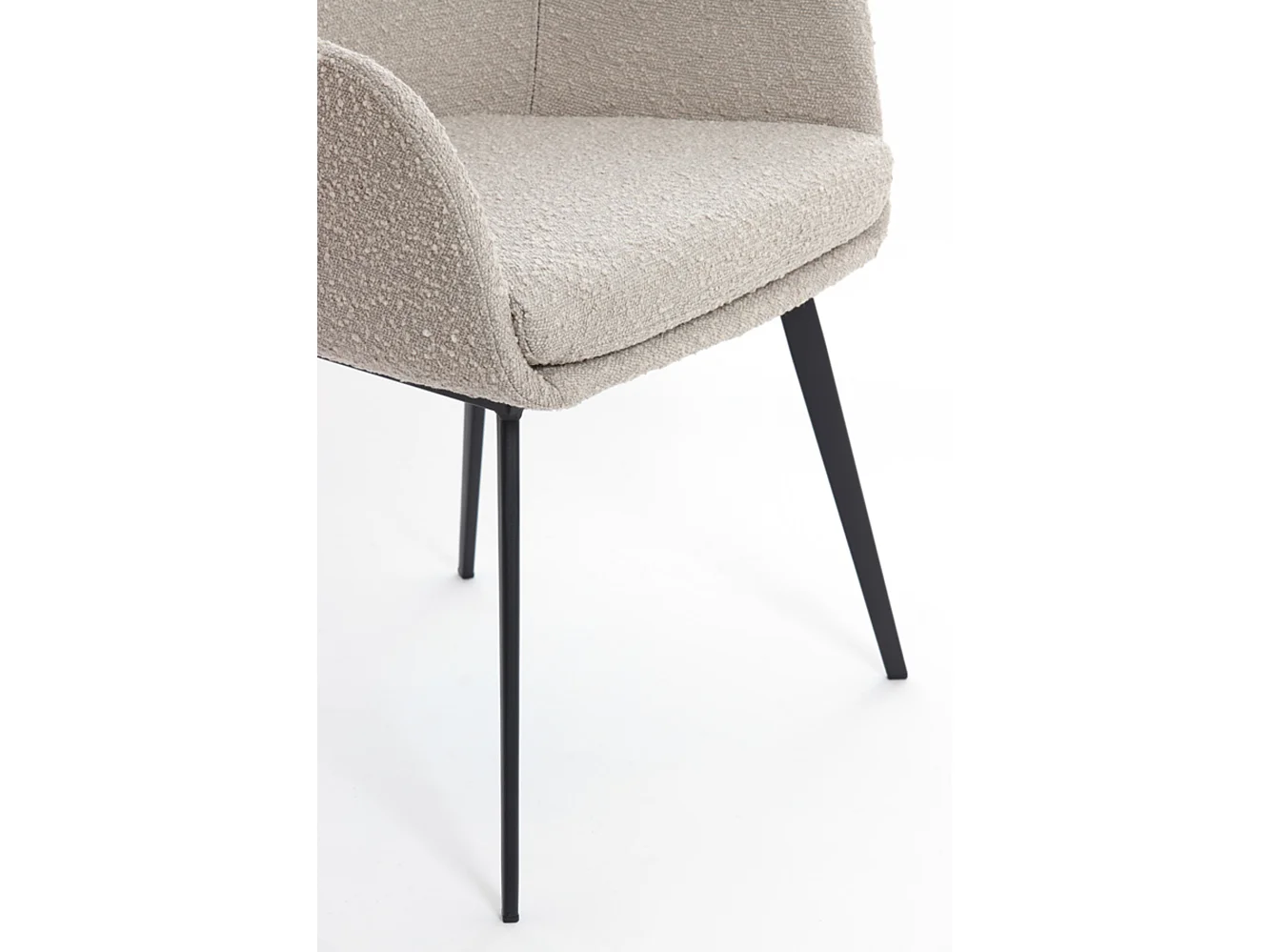 Chaise de salle à manger LEONE - 59x58,5x82cm - Marron - Lot de 2