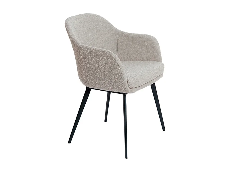 Eetkamerstoel LEONE - 59x58.5x82cm - Bruin - Set van 2