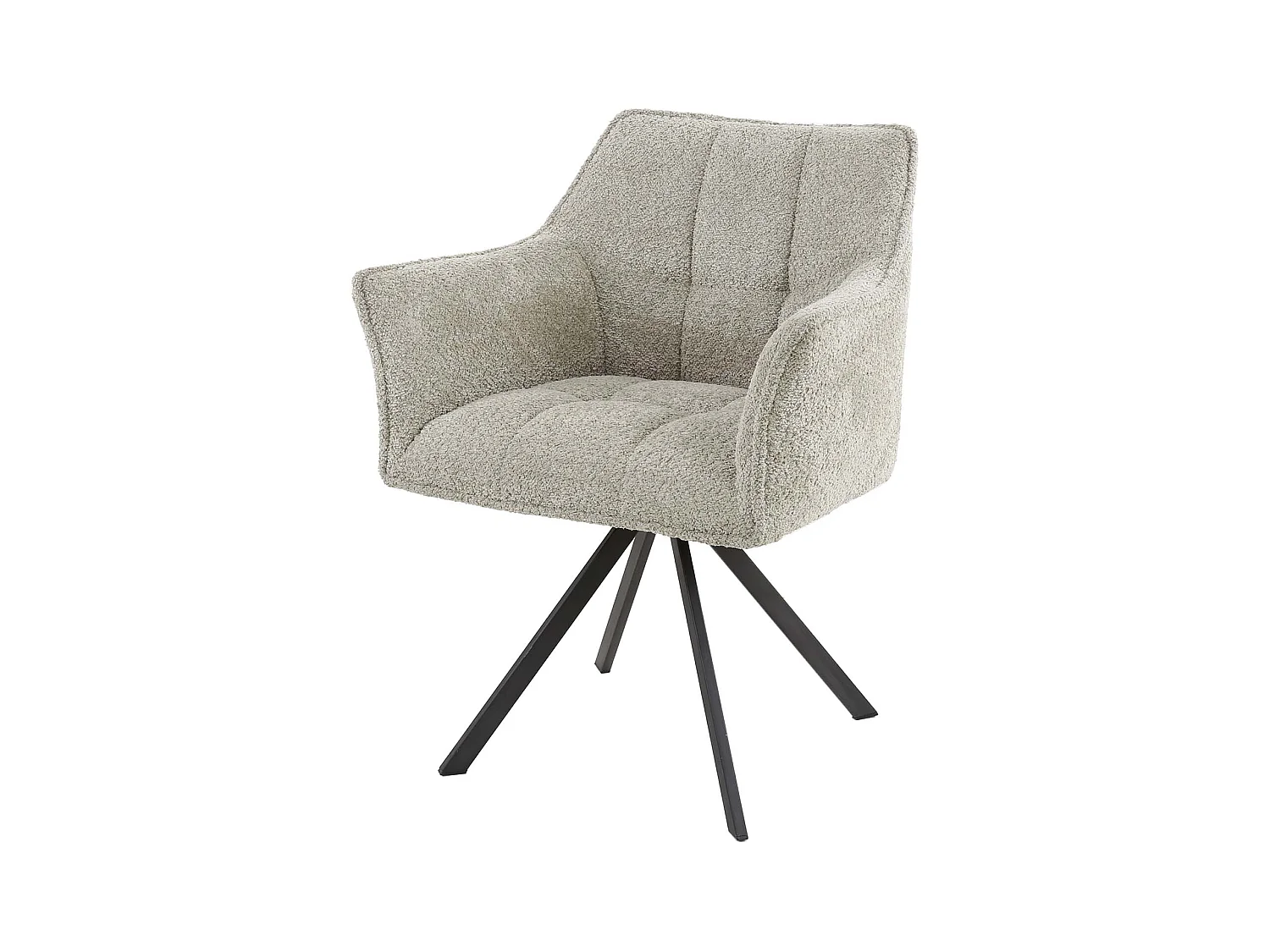 Fauteuil Raster Pivotant - 2 Pièces - Couleur Sable Bouclé