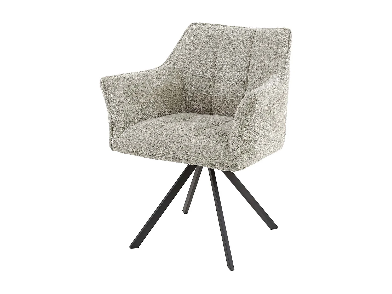 Fauteuil Raster Pivotant - 2 Pièces - Couleur Sable Bouclé