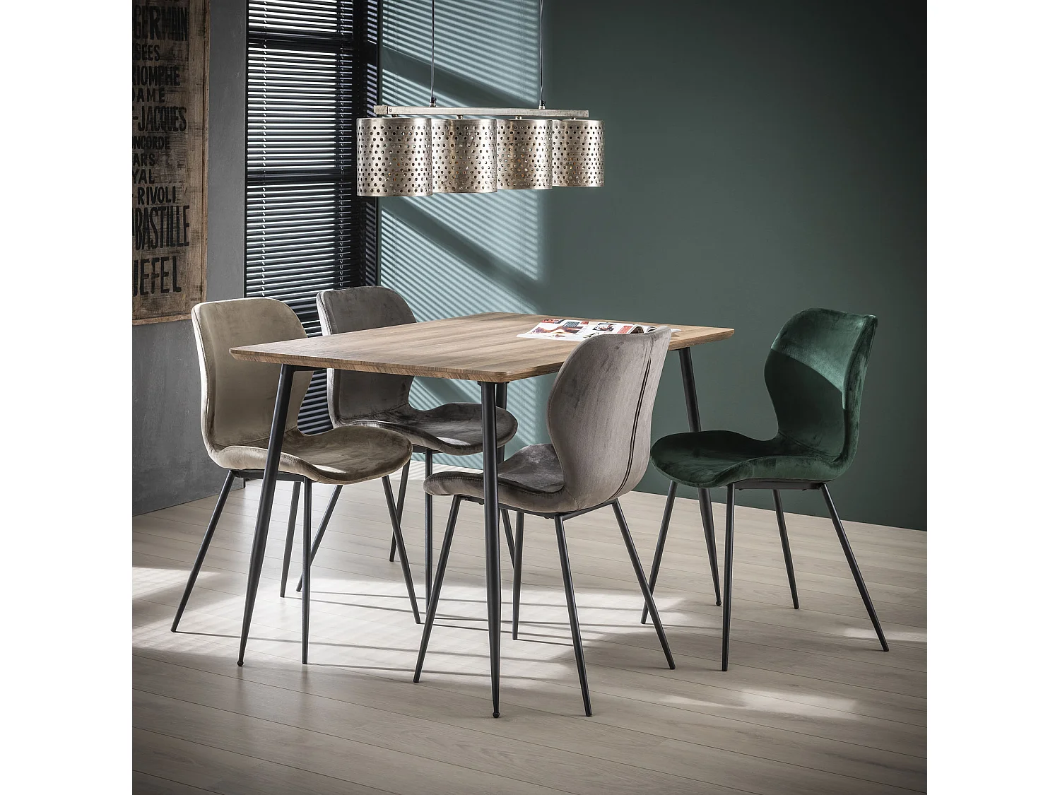 Velvet Stoel - Kuip zitting - Champagne kleur - 4 stuks