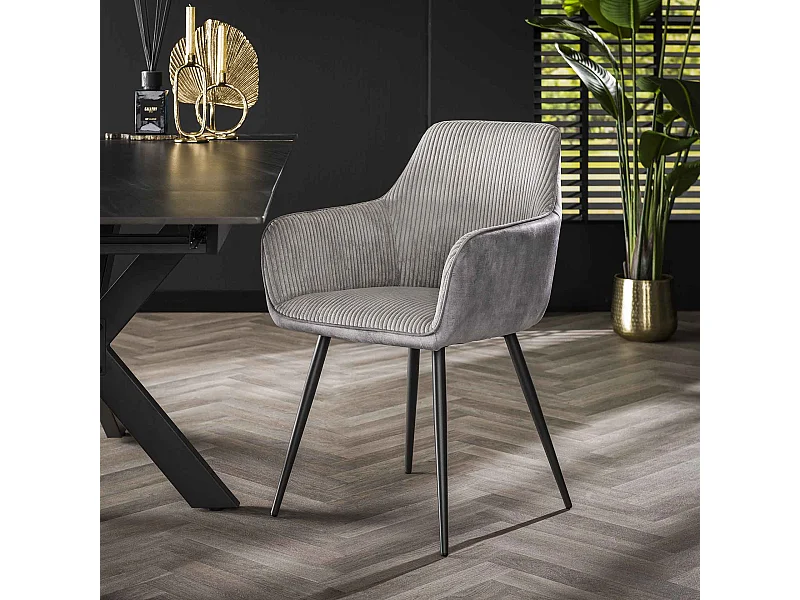 Sillón Rib 2 Piezas - Color Plata