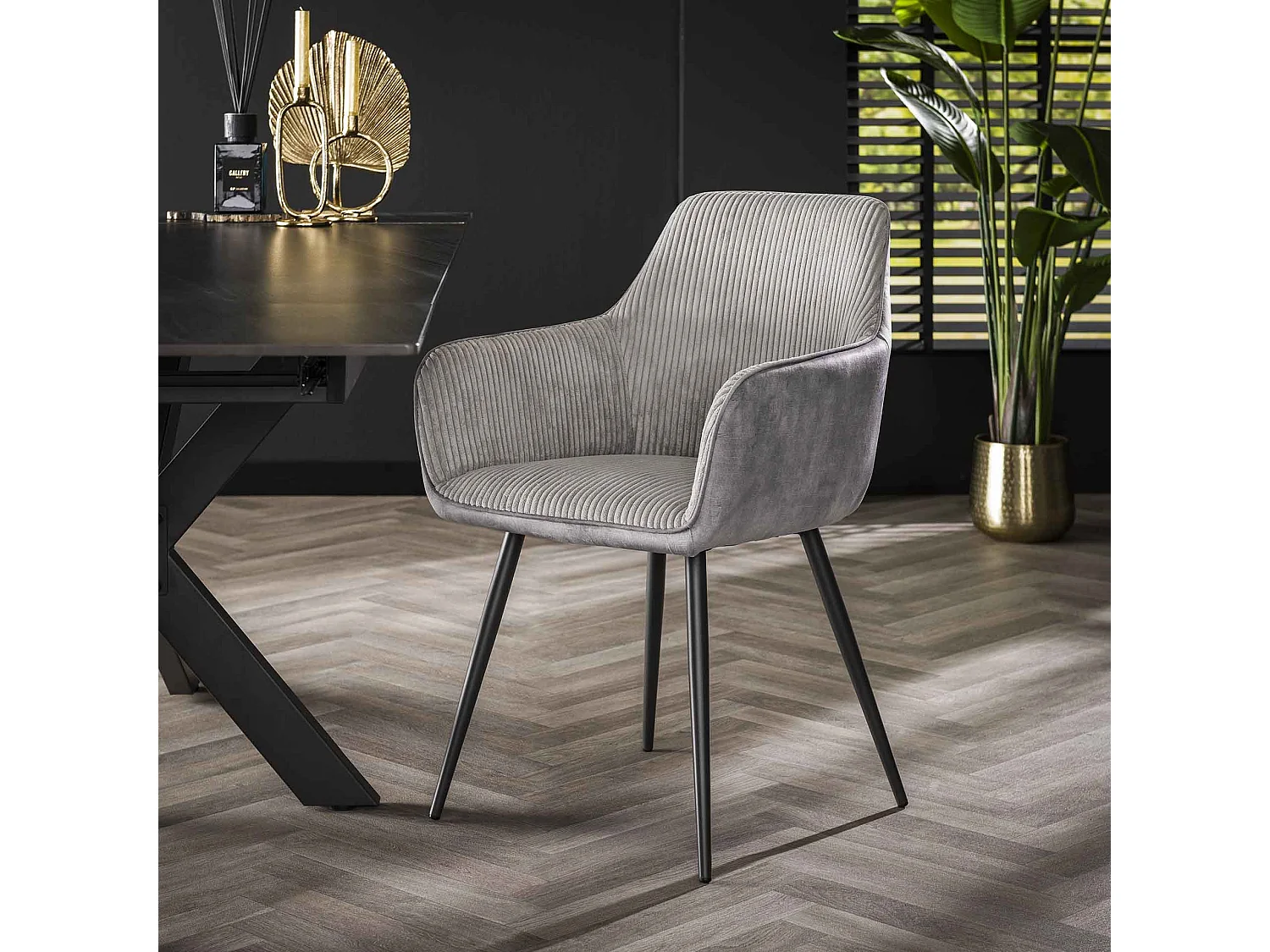 Sillón Rib 2 Piezas - Color Plata