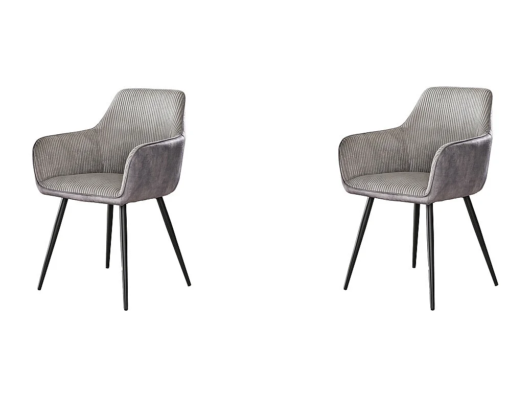 Sillón Rib 2 Piezas - Color Plata