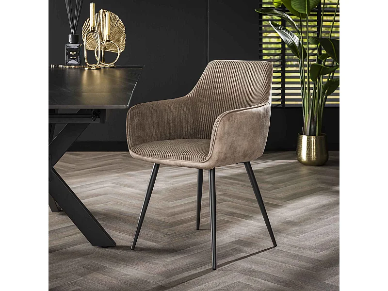 Fauteuil Rib 2 pièces - Couleur sable roche