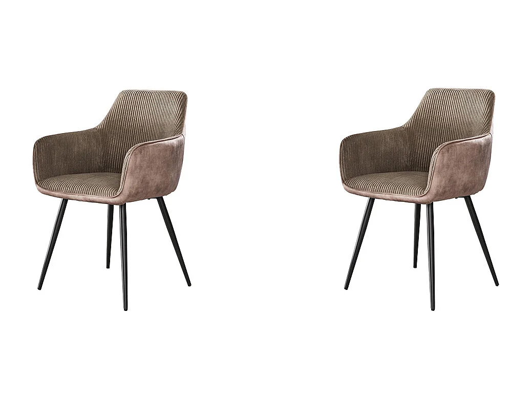 Armstoel Rib 2 Stuks - Rock Zandkleur