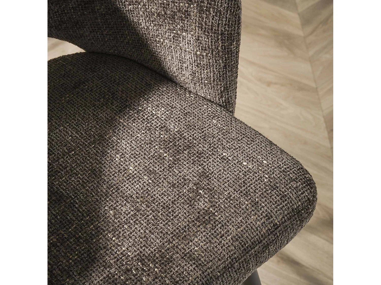 Fauteuil Boucle Salon - Tissee Cargo Marron - Lot de 2