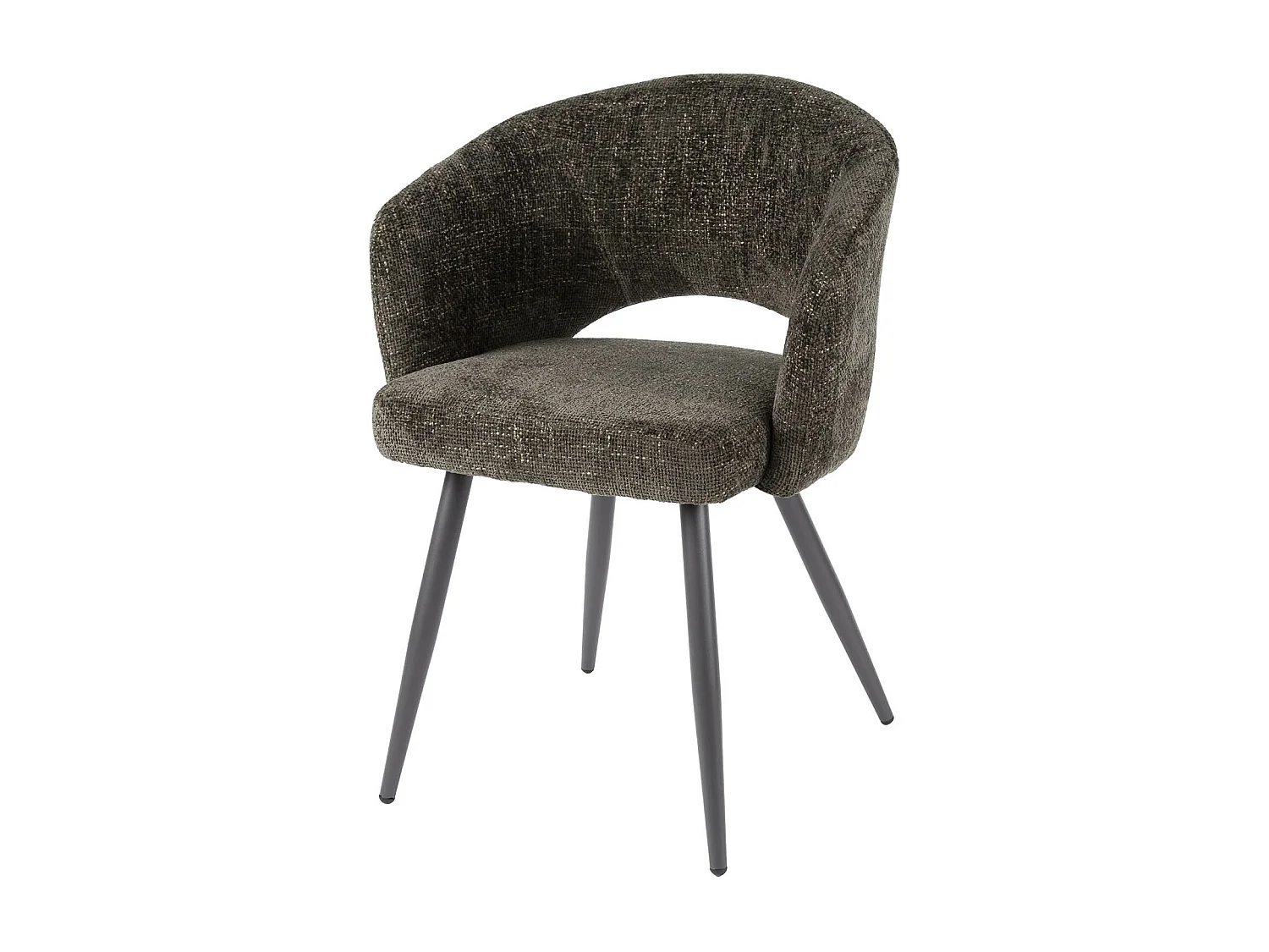 Fauteuil Boucle Salon - Tissee Cargo Marron - Lot de 2