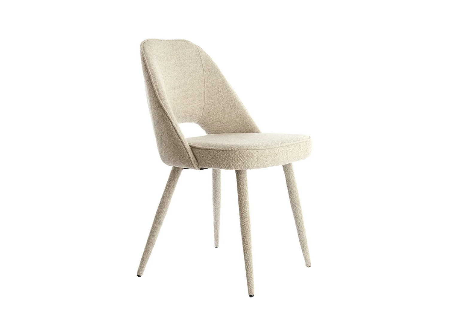 Chaise de salle à manger DJESLIN - 57x51x84cm - Gris - Lot de 2
