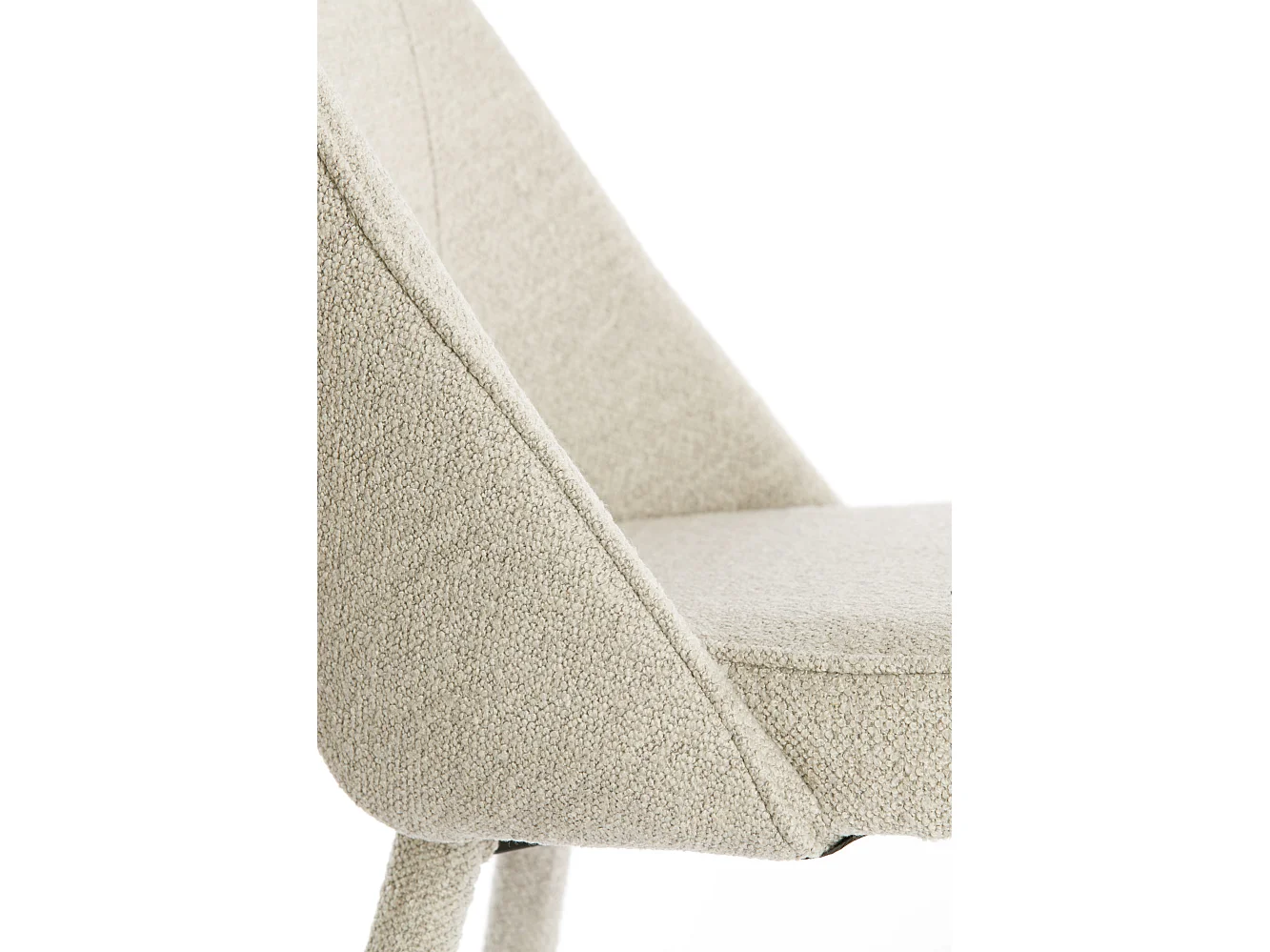 Chaise de salle à manger DJESLIN - 57x51x84cm - Gris - Lot de 2