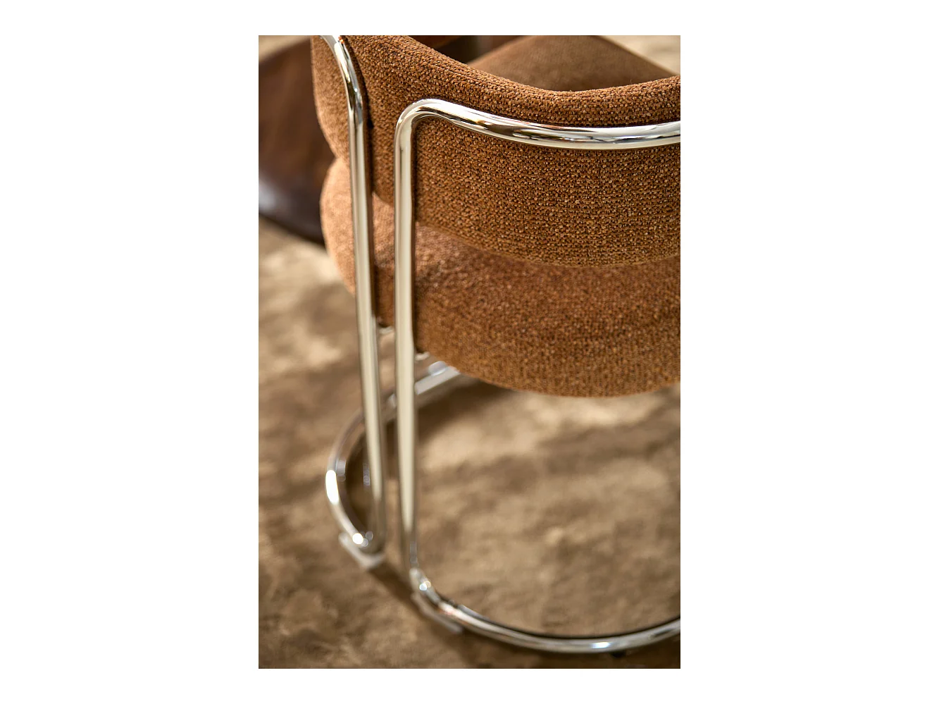 Chaise de salle à manger ADANTE - 56x52x72cm - Marron