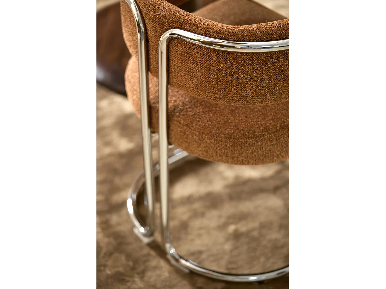 Chaise de salle à manger ADANTE - 56x52x72cm - Marron