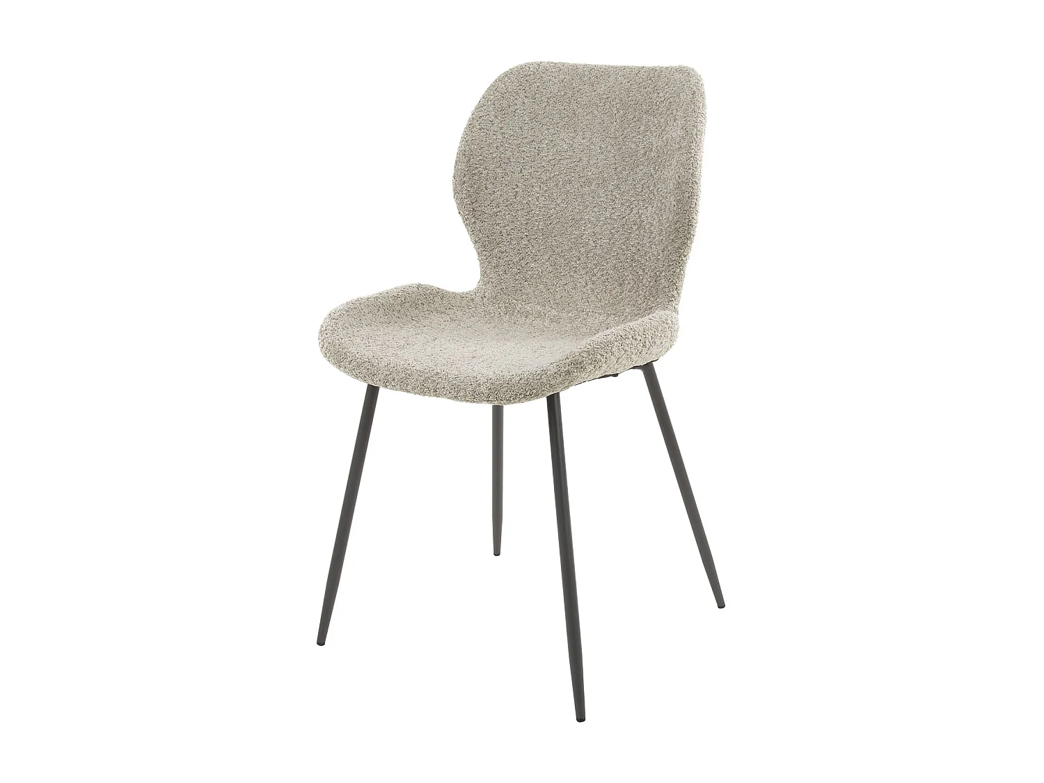 Chaise Tube Rond 4 Pièces - Boucle Couleur Sable