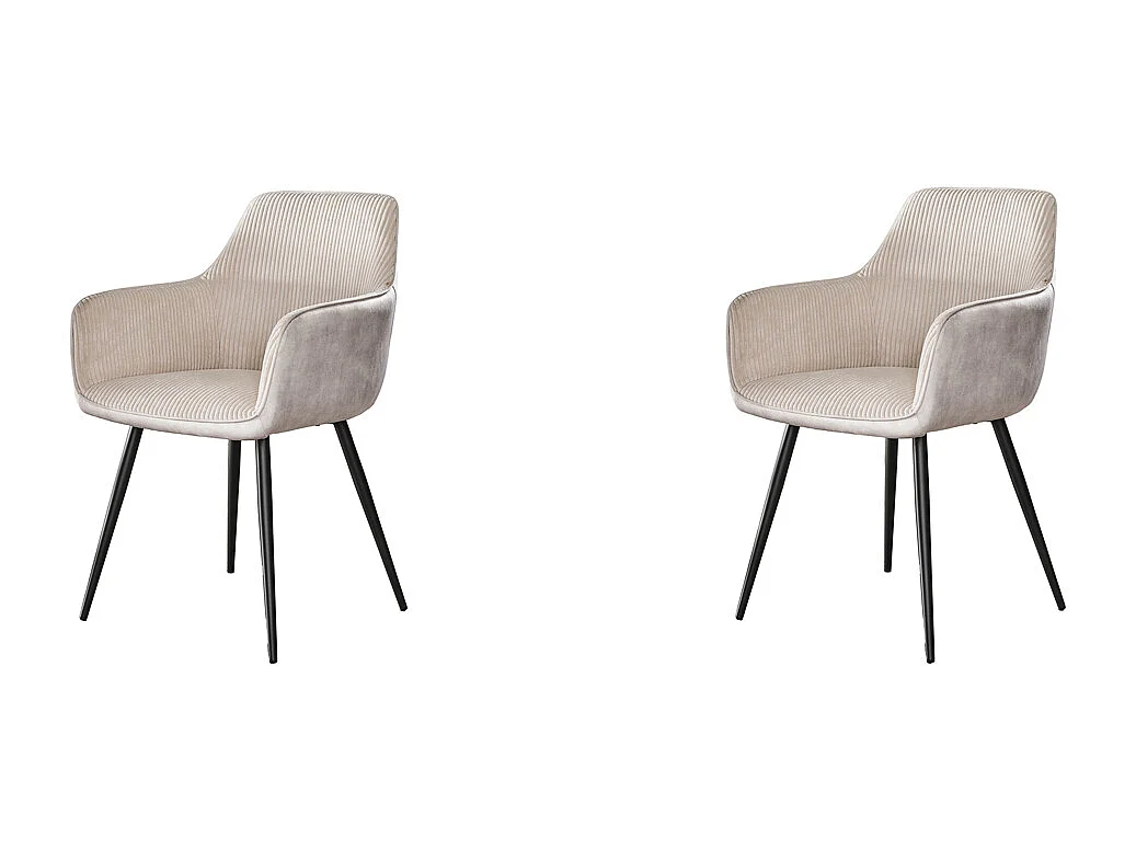 Sillón Rib - Blanco roto - Juego de 2