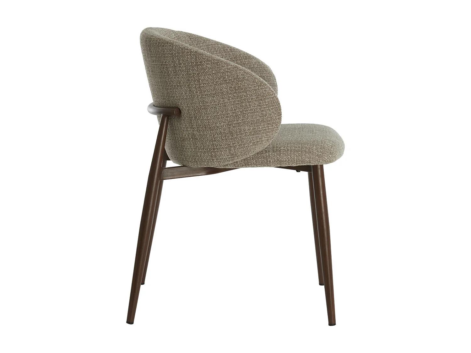 Eetkamerstoel ALUKO - 56x57x74cm - Bruin - Set van 2