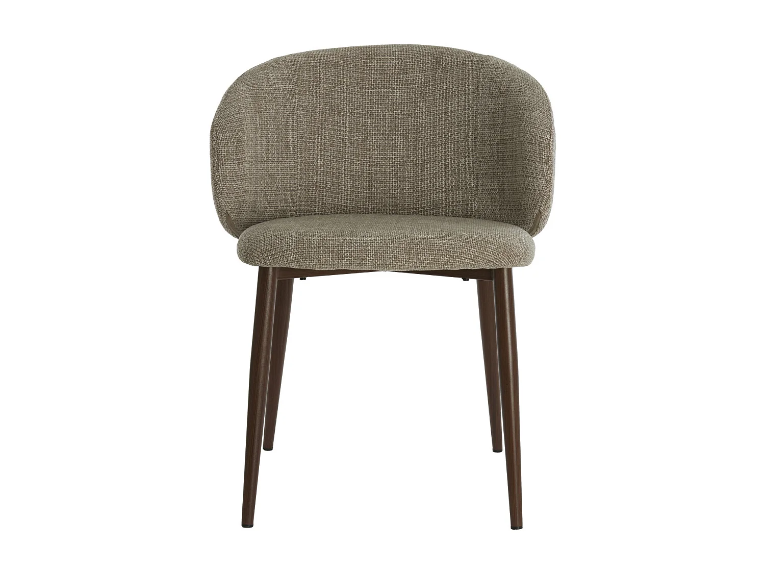 Eetkamerstoel ALUKO - 56x57x74cm - Bruin - Set van 2