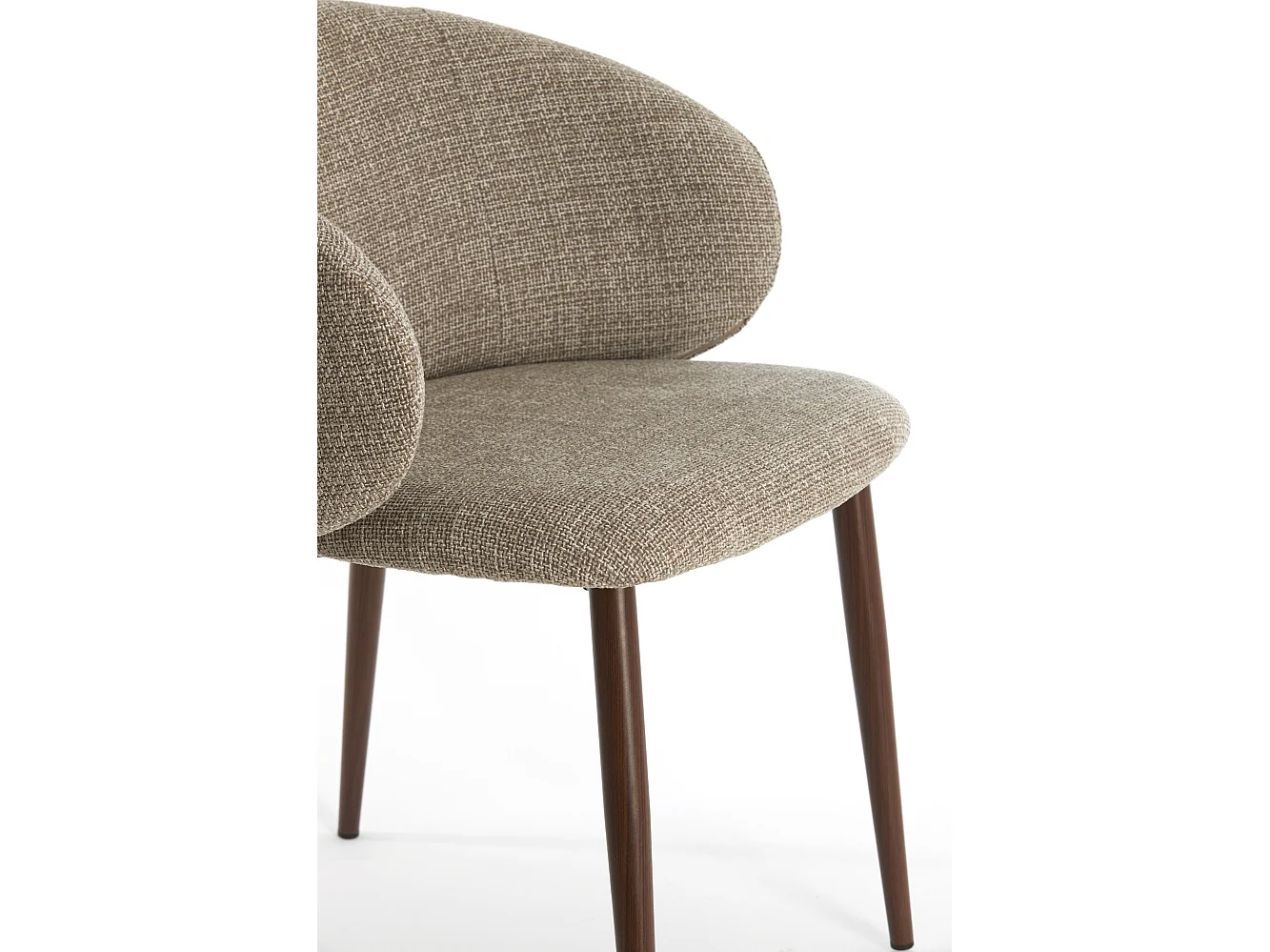 Eetkamerstoel ALUKO - 56x57x74cm - Bruin - Set van 2