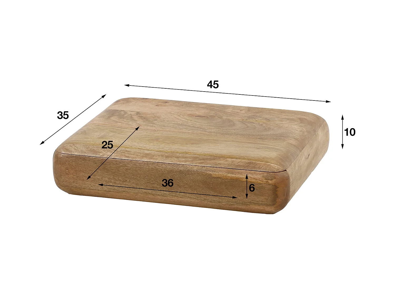 Table de chevet Sleek - Manguier massif naturel