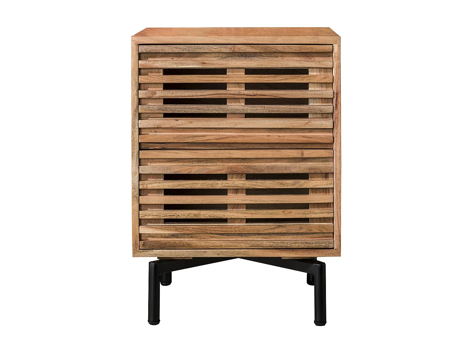 Table de chevet 2 tiroirs coulissants - acacia massif naturel