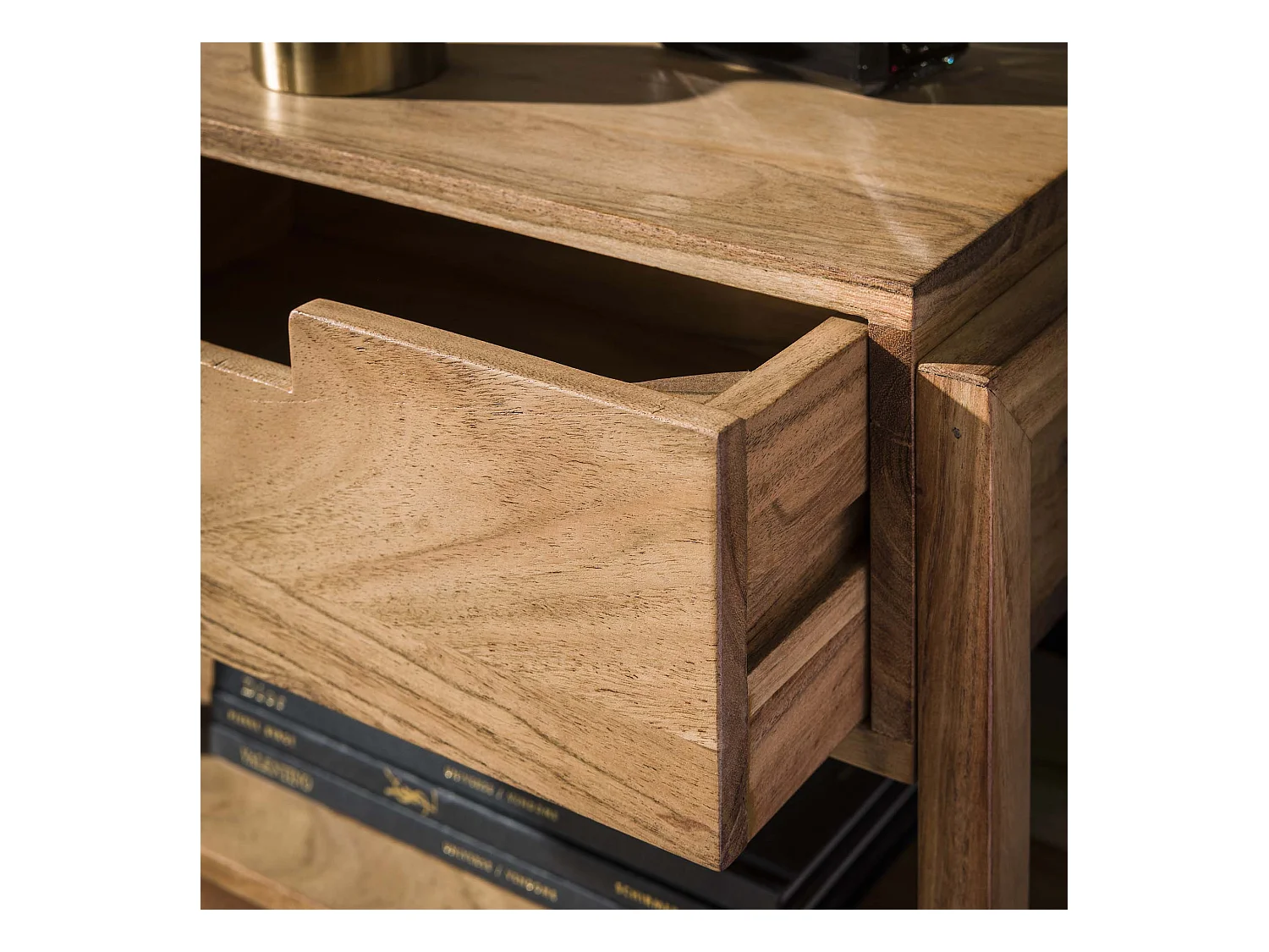 Table de chevet 1L Flottante - Bois d'acacia