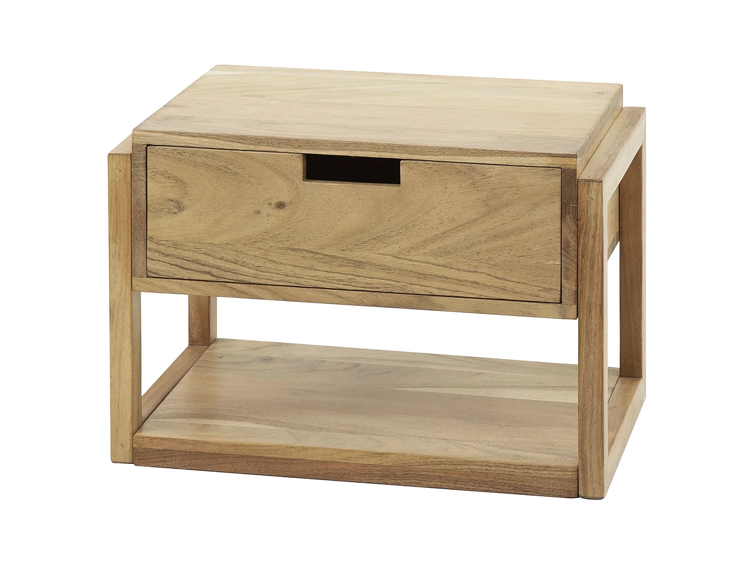 Table de chevet 1L Flottante - Bois d'acacia