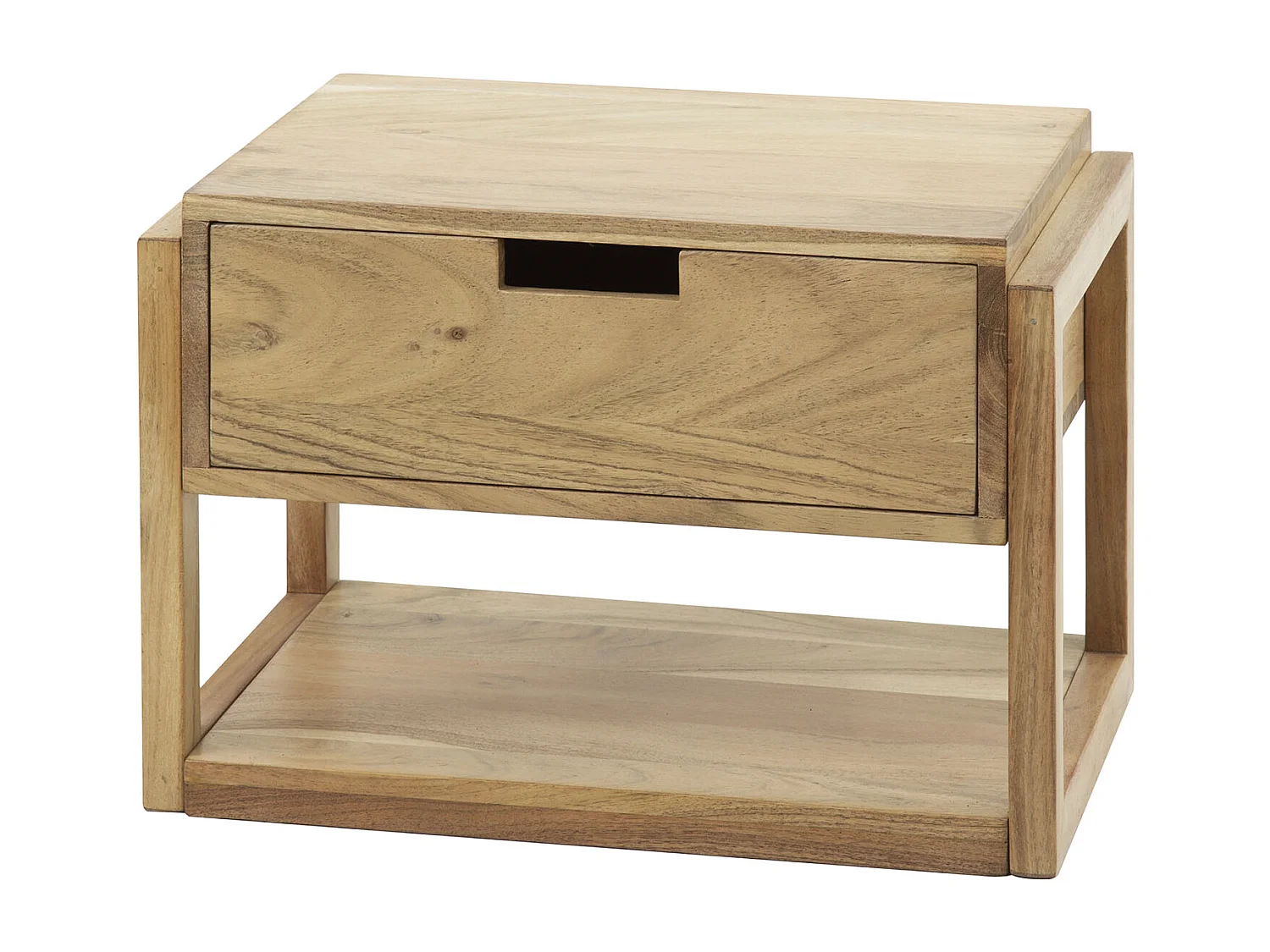 Table de chevet 1L Flottante - Bois d'acacia