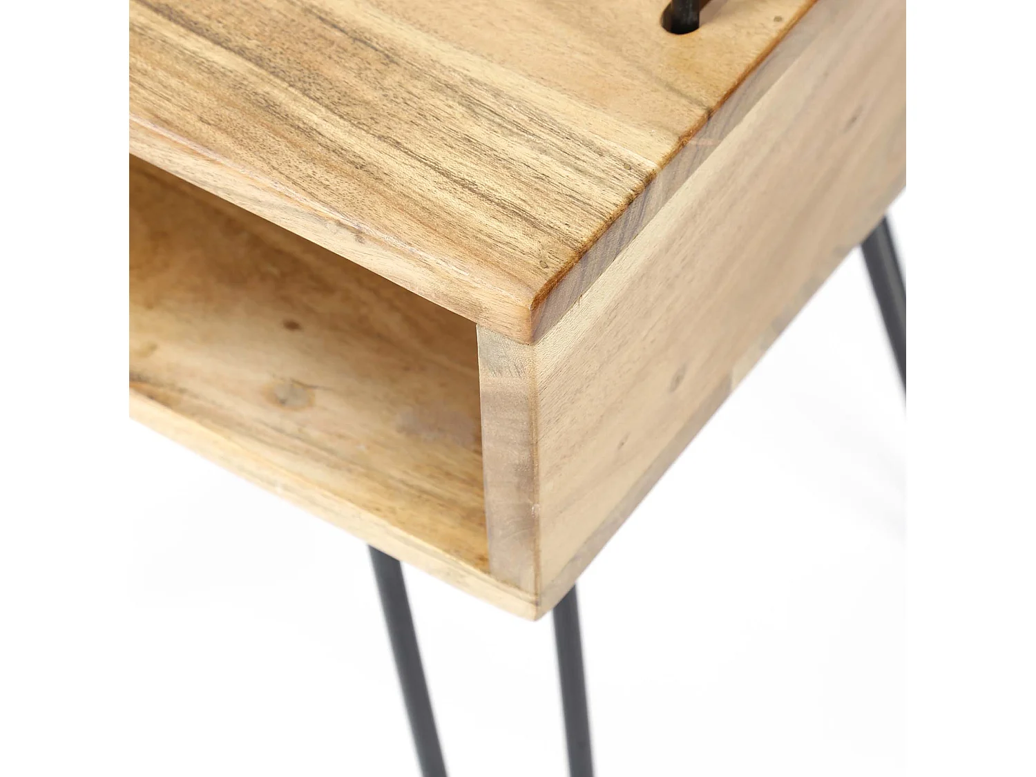 Table de chevet Quadro - Marron - Table d'appoint - 40x34x48