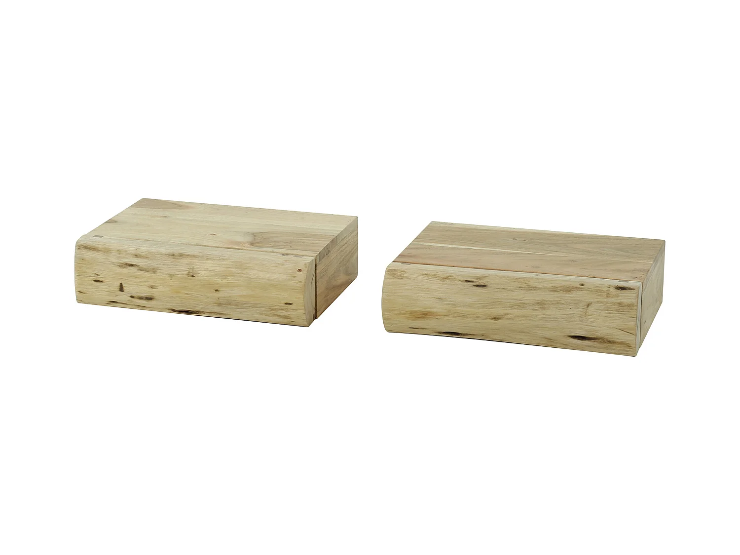 Table de chevet 1L Tree XS - Acacia massif naturel - Lot de 2