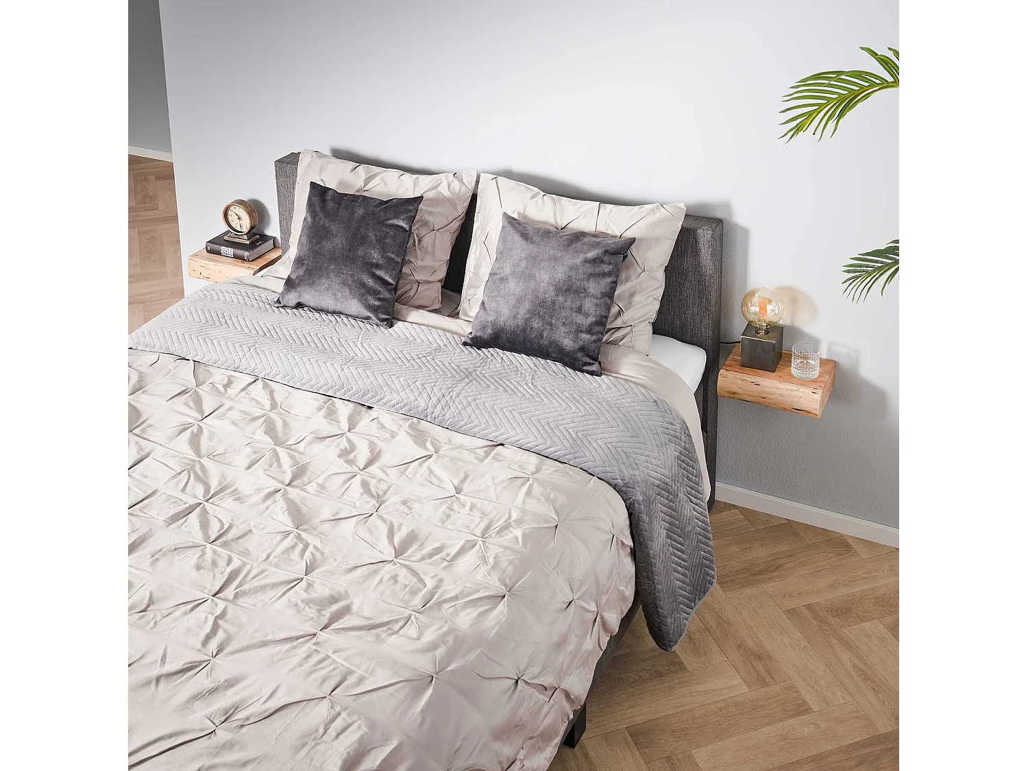 Table de chevet 1L Tree XS - Acacia massif naturel - Lot de 2