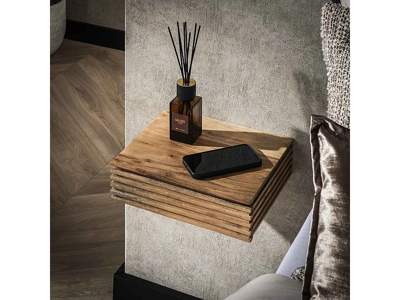 Table de chevet Layer XS - Acacia massif naturel - Lot de 2 - 30 cm