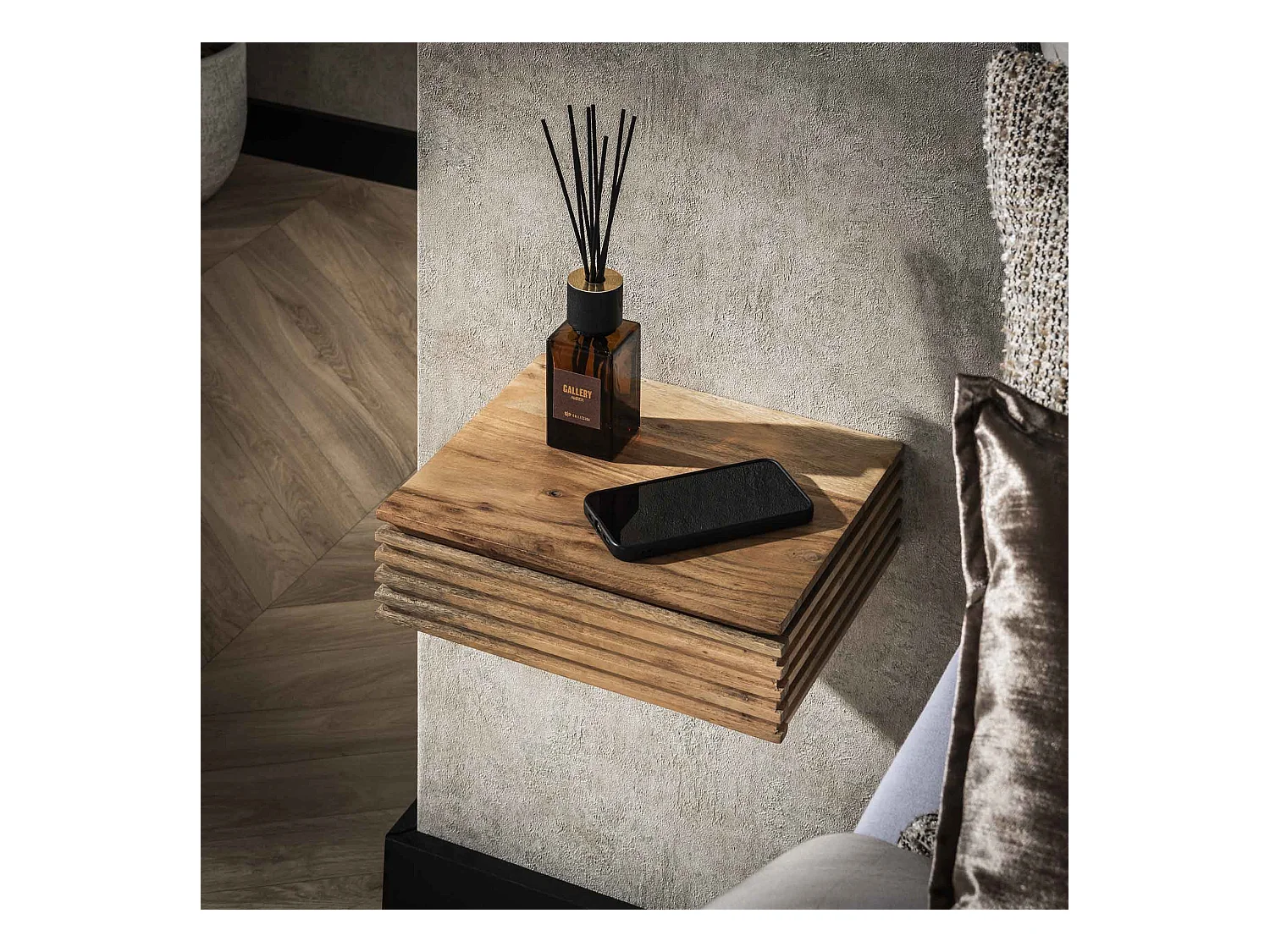 Table de chevet Layer XS - Acacia massif naturel - Lot de 2 - 30 cm