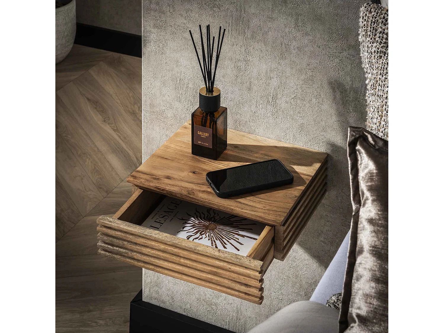 Table de chevet Layer XS - Acacia massif naturel - Lot de 2 - 30 cm