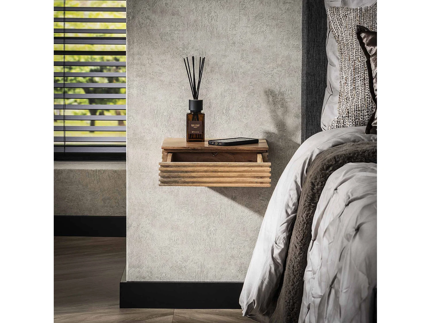 Table de chevet Layer XS - Acacia massif naturel - Lot de 2 - 30 cm