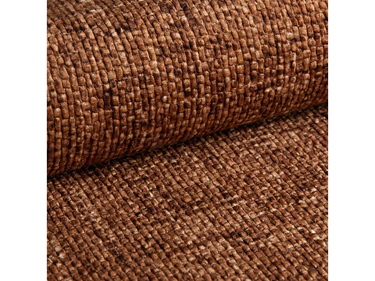 Canapé d'angle réversible et convertible 3 places avec coffre Lazare Terracotta