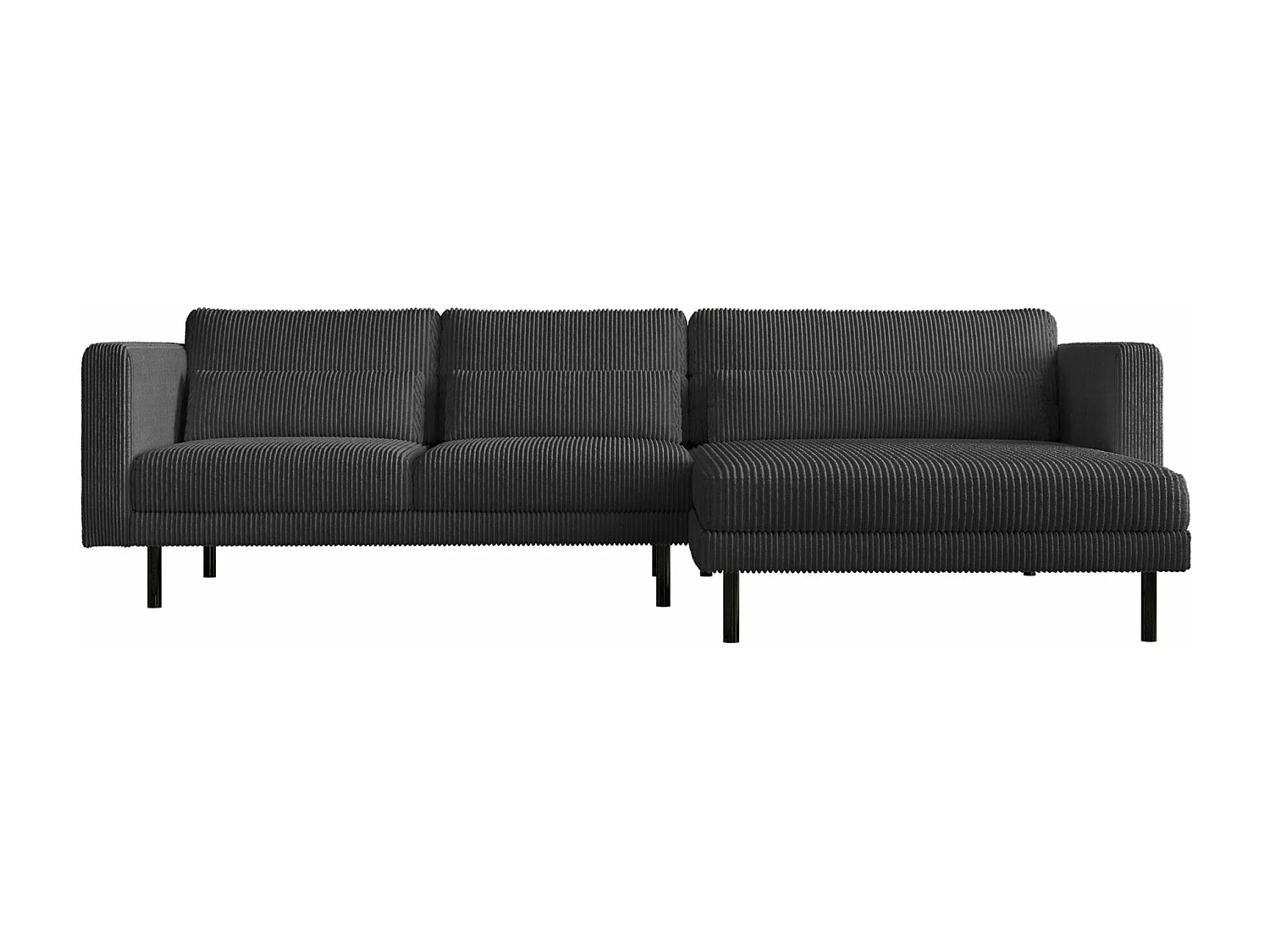 Ecksofa L-form Dani Stoff Poso Graphit Rechts