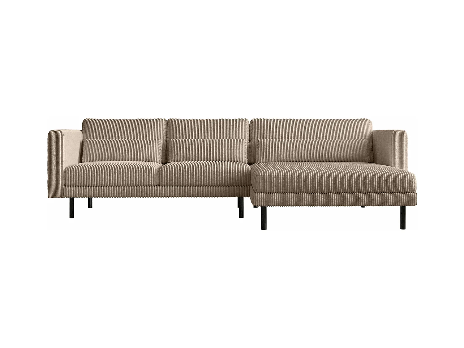 Ecksofa L-form Dani Stoff Poso Dunkelbeige Rechts