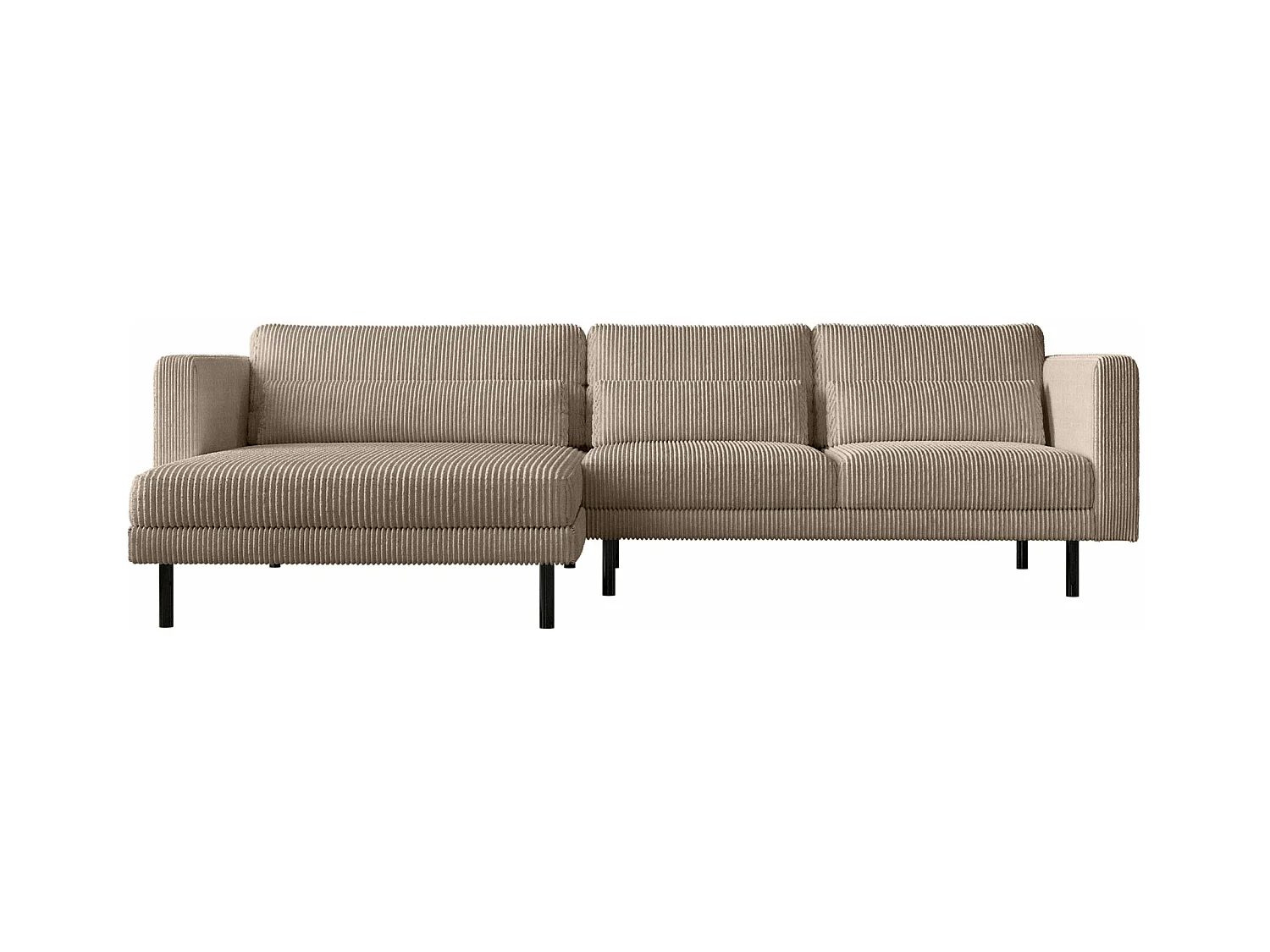 Ecksofa L-form Dani Stoff Poso Dunkelbeige Links