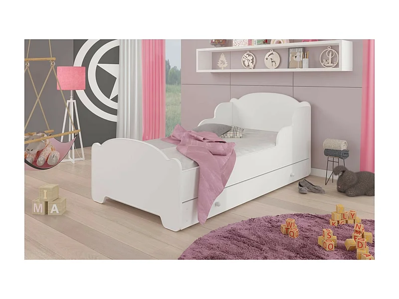 Lit Amaro Lux (80x160)/matelas inclus/blanche